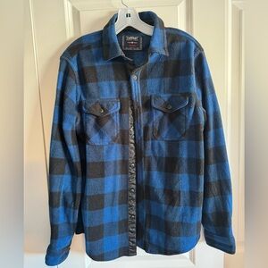 Company Blue and Black Checkered Women's Shirt Jacket